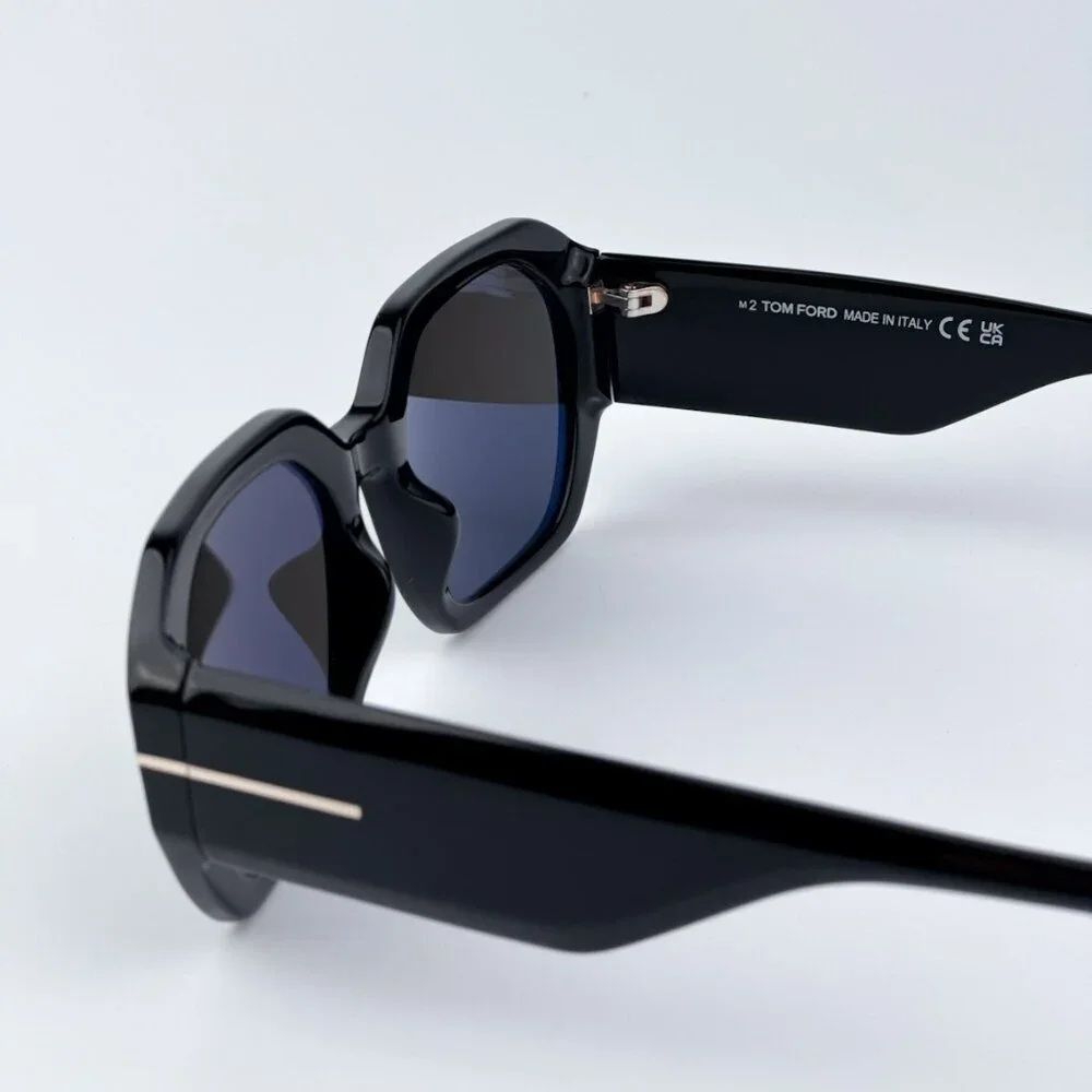 Tom Ford Men Black Smoke Square BRAND NEW Sunglasses VERONIQUE-02 FT0917 01A